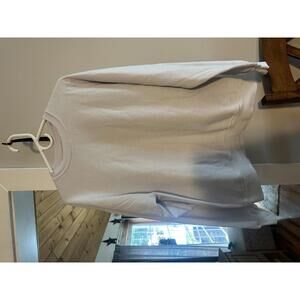 Basic white cotton pullover sweatshirt sz M